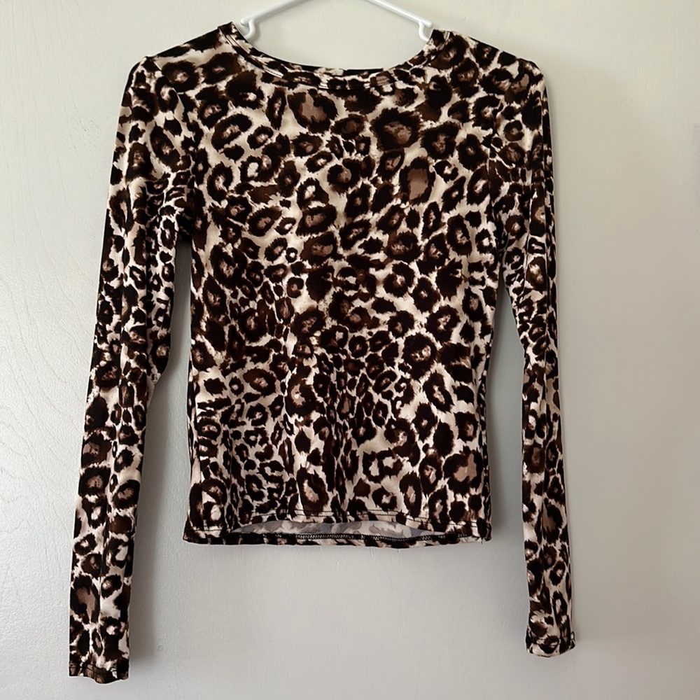 Small Leopard Fitted Long Sleeve